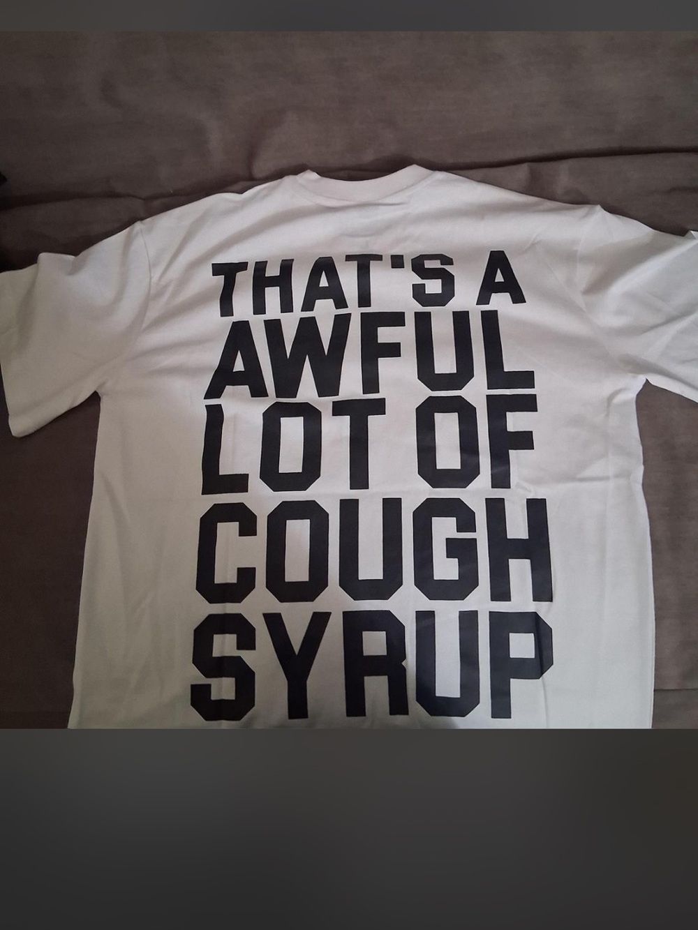 Graphic Short Sleeve Tee – White with Black Text